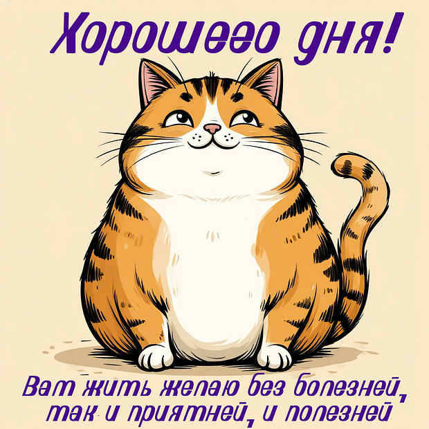 Картинка с душевным пожеланием хорошего дня