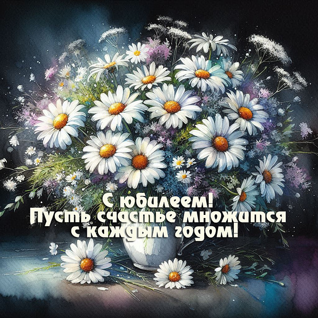 Картинка с душевными пожеланиями на юбилей