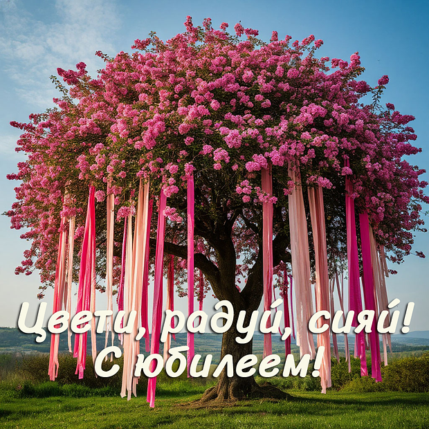 Красивая картинка, чтобы поздравить с юбилеем
