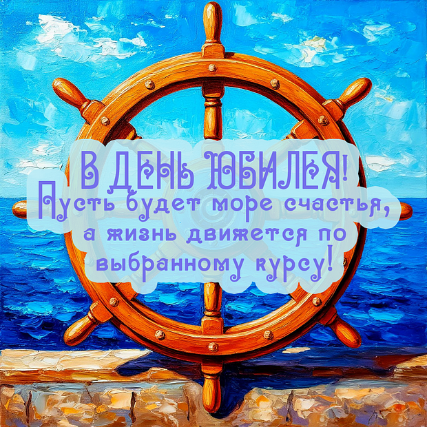 Картинка с душевным поздравлением на юбилей
