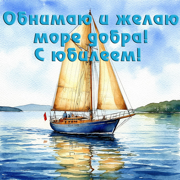 Открытка для близких на юбилей

