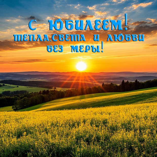 Оригинальная открытка с юбилеем
