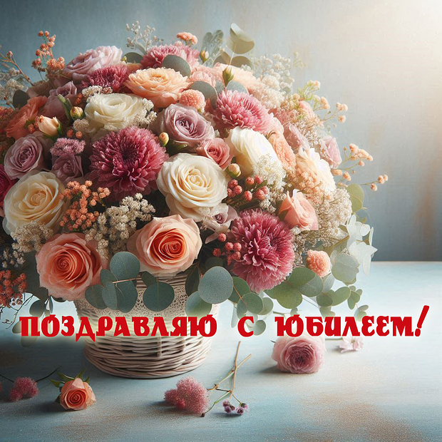 Открытка для близких на юбилей