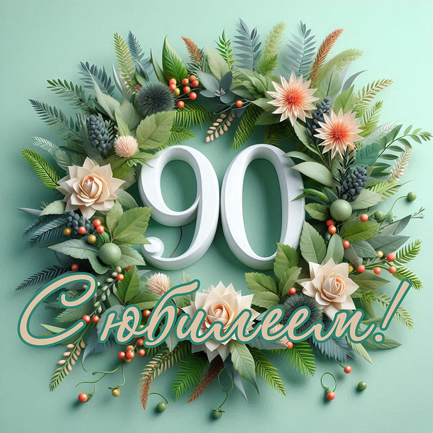 Открытка на юбилей в 90 лет