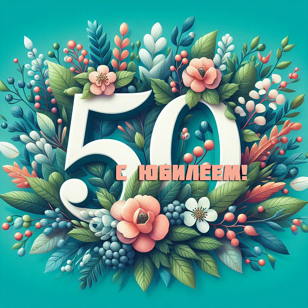 Картинка на юбилей в 50 лет
