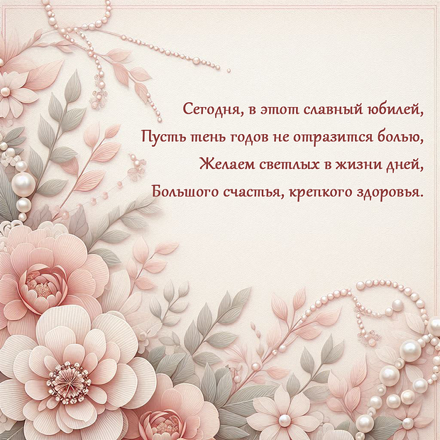 Картинка со стихами на юбилей