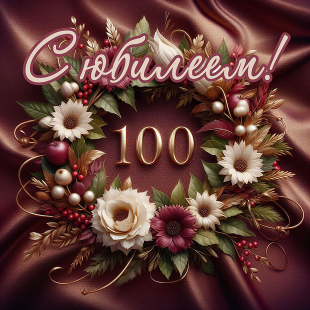 Картинка на юбилей в 100 лет
