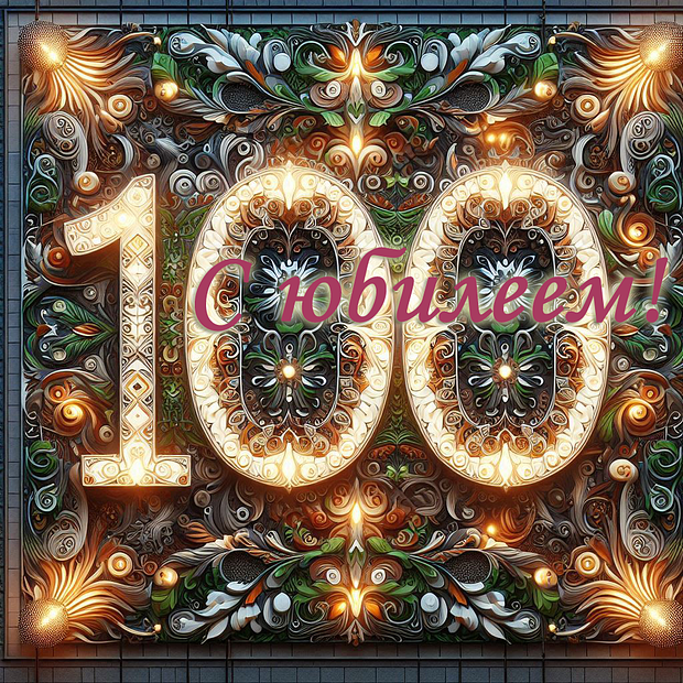Открытка на юбилей в 100 лет
