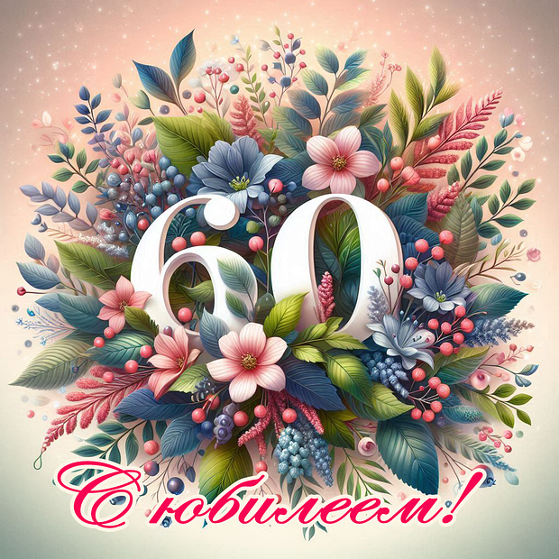 Открытка на юбилей в 60 лет