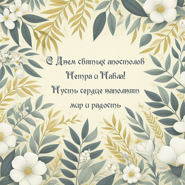 Поздравление с Днем Петра и Павла
