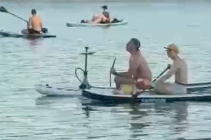 Москвич прокатился на сапе с кальяном и попал на видео