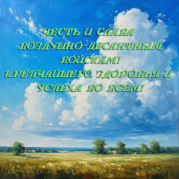 Картинка с поздравлением на День ВДВ
