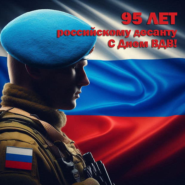 Душевная открытка для поздравления с Днем ВДВ

