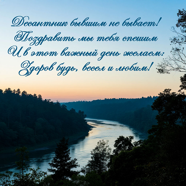 Картинка со стихами на День ВДВ
