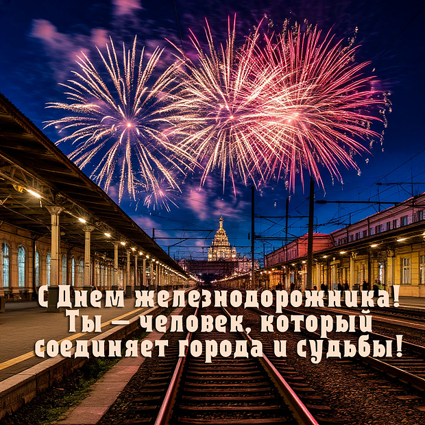 Бесплатная открытка с Днем железнодорожника