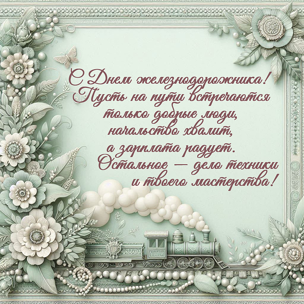 Картинка с поздравлением на День железнодорожника