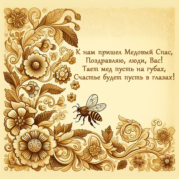 Поздравление в стихах на Медовый Спас

