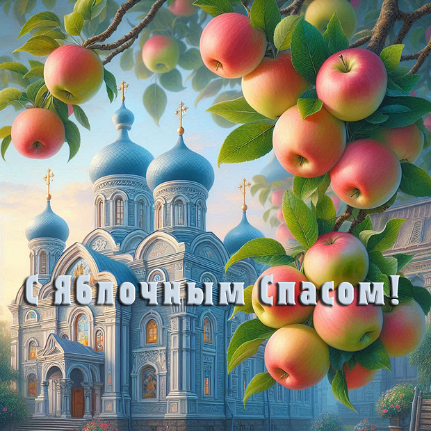 Бесплатная открытка с Яблочным Спасом