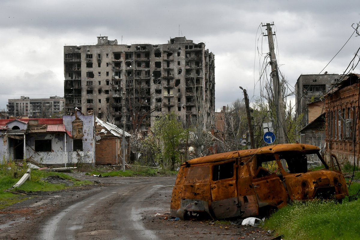 Разрушенные дома в Артемовске
