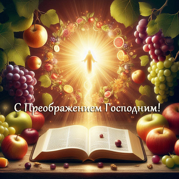 Оригинальная открытка на Преображение Господне