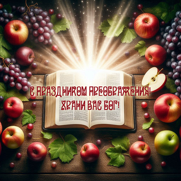 Открытка для православных на Преображение Господне