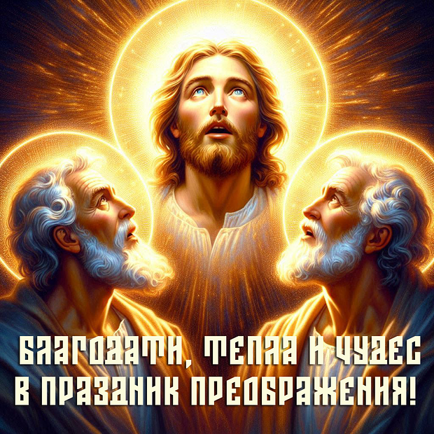 Открытка для православных на Преображение Господне