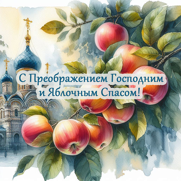 Красивая открытка на Преображение Господне