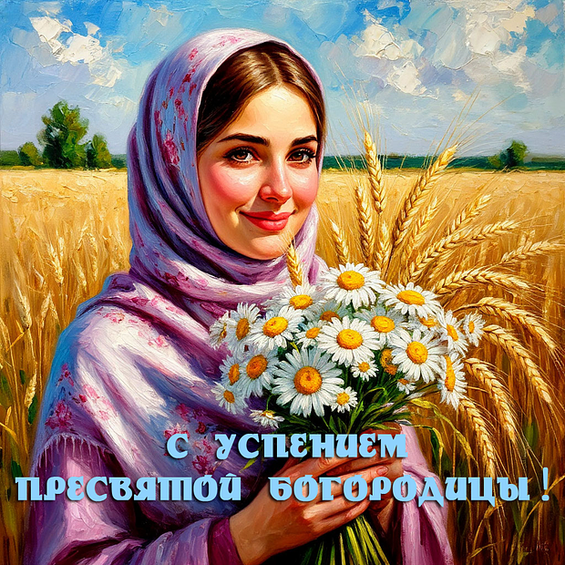 Бесплатная открытка на Успение Пресвятой Богородицы