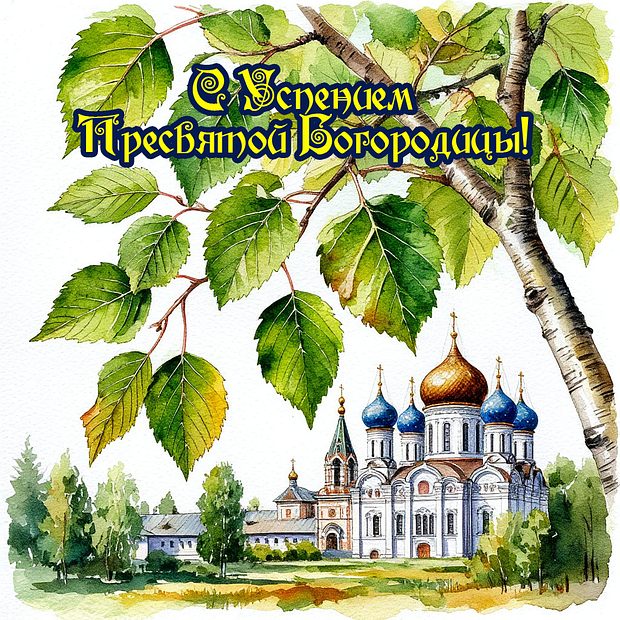 Красивая картинка на Успение Пресвятой Богородицы