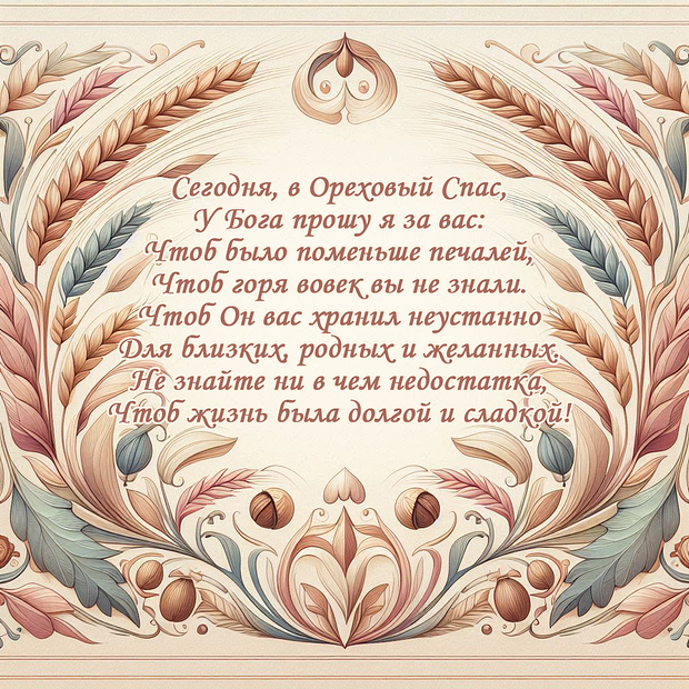 Поздравление в стихах на Ореховый Спас