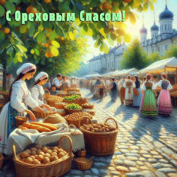 Бесплатная открытка с Ореховым Спасом