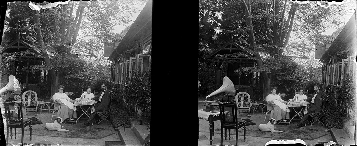 Семья отдыхает у своего дома. Байенроде, Нижняя Саксония, Германия. 1913-1914 годы