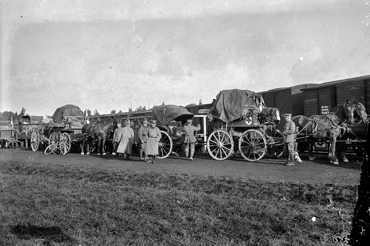 Медицинская рота 78-го пехотного полка ландвера. Бельгия. 1914-1915 годы