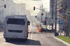 Последствия атаки беспилотника ВСУ в Белгороде