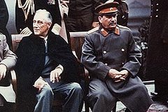Конференция «Большой тройки» в Ялте: Франклин Д. Рузвельт и Иосиф Сталин