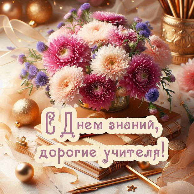 Красивая открытка на День знаний