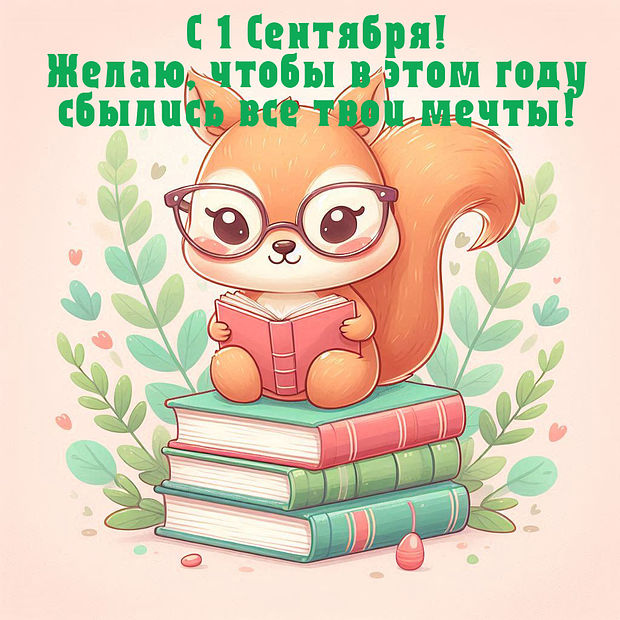 Картинка с поздравлением школьников на День знаний