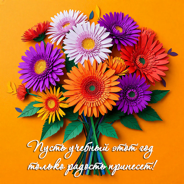 Открытка на День знаний с теплыми словами