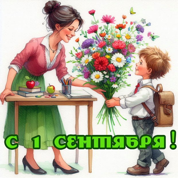 Бесплатная открытка с 1 Сентября