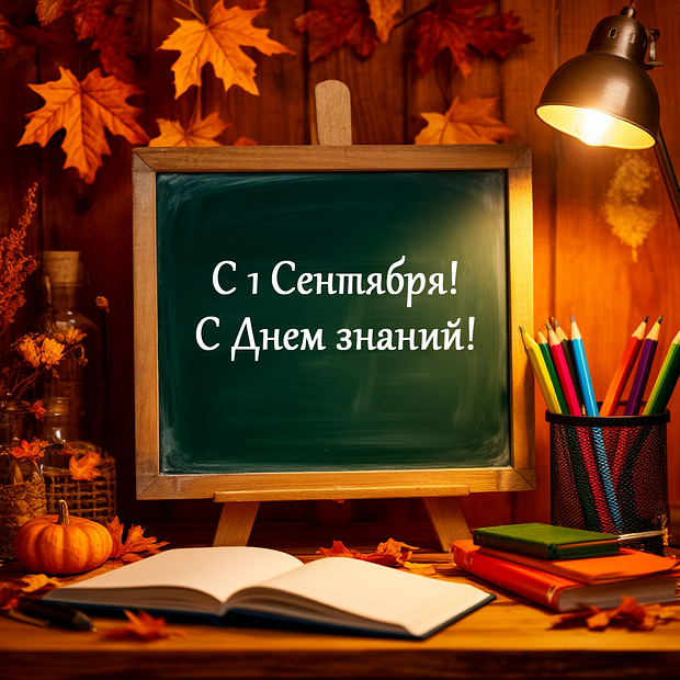 Оригинальная открытка на 1 Сентября