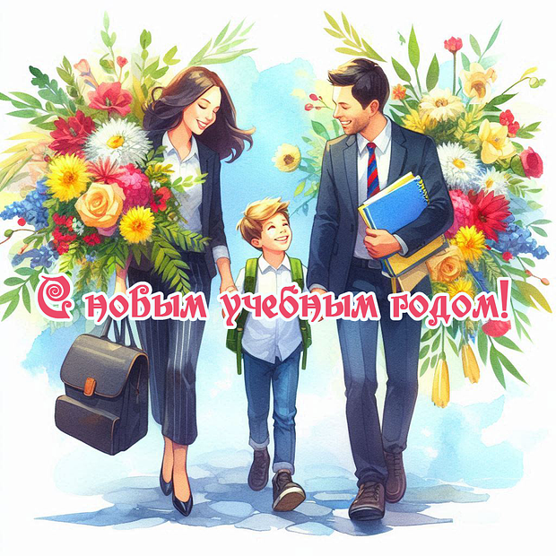 Открытка для родителей на 1 Сентября