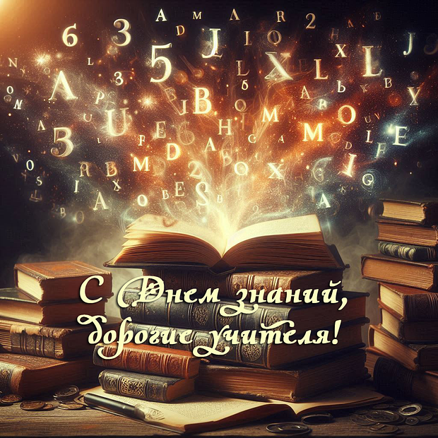 Открытка для учителей на 1 Сентября