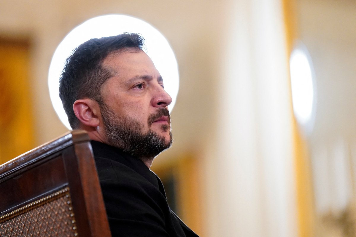 Президент Украины Владимир Зеленский в Белом доме, Вашингтон, США, 18 августа 2025 года