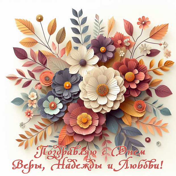 Красивая открытка на День Веры, Надежды и Любови
