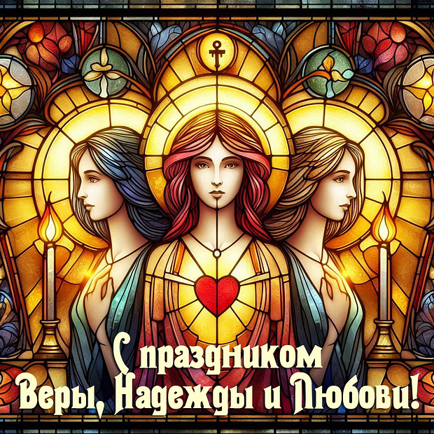 Бесплатная открытка на День Веры, Надежды и Любови