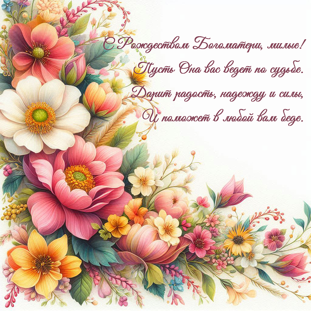 Поздравление в стихах на Рождество Пресвятой Богородицы