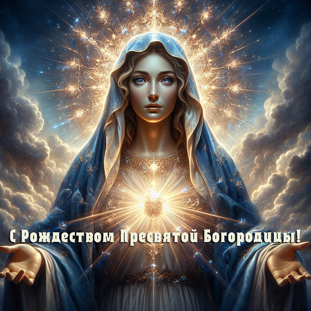 Открытка для православных на Рождество Пресвятой Богородицы