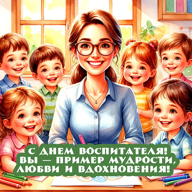 Картинка на День воспитателя женщине