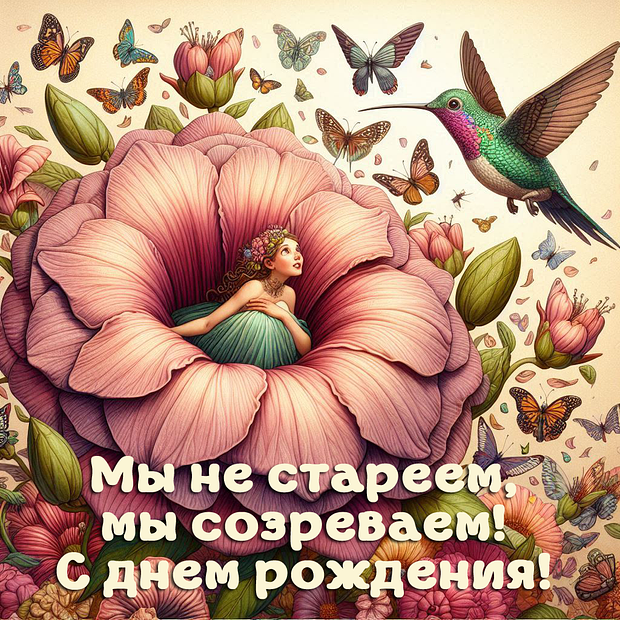 Смешная картинка на день рождения девушке
