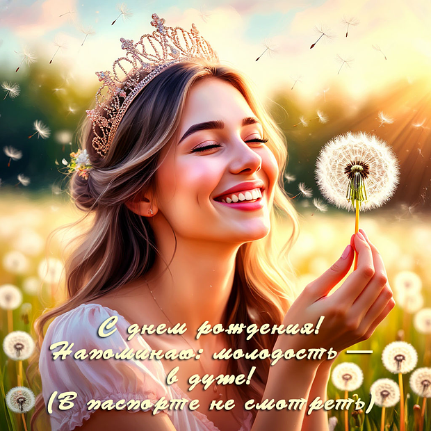 Забавная картинка на день рождения девушке
